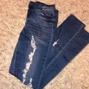 So Nikki High-waist ripped Skinny Jeans